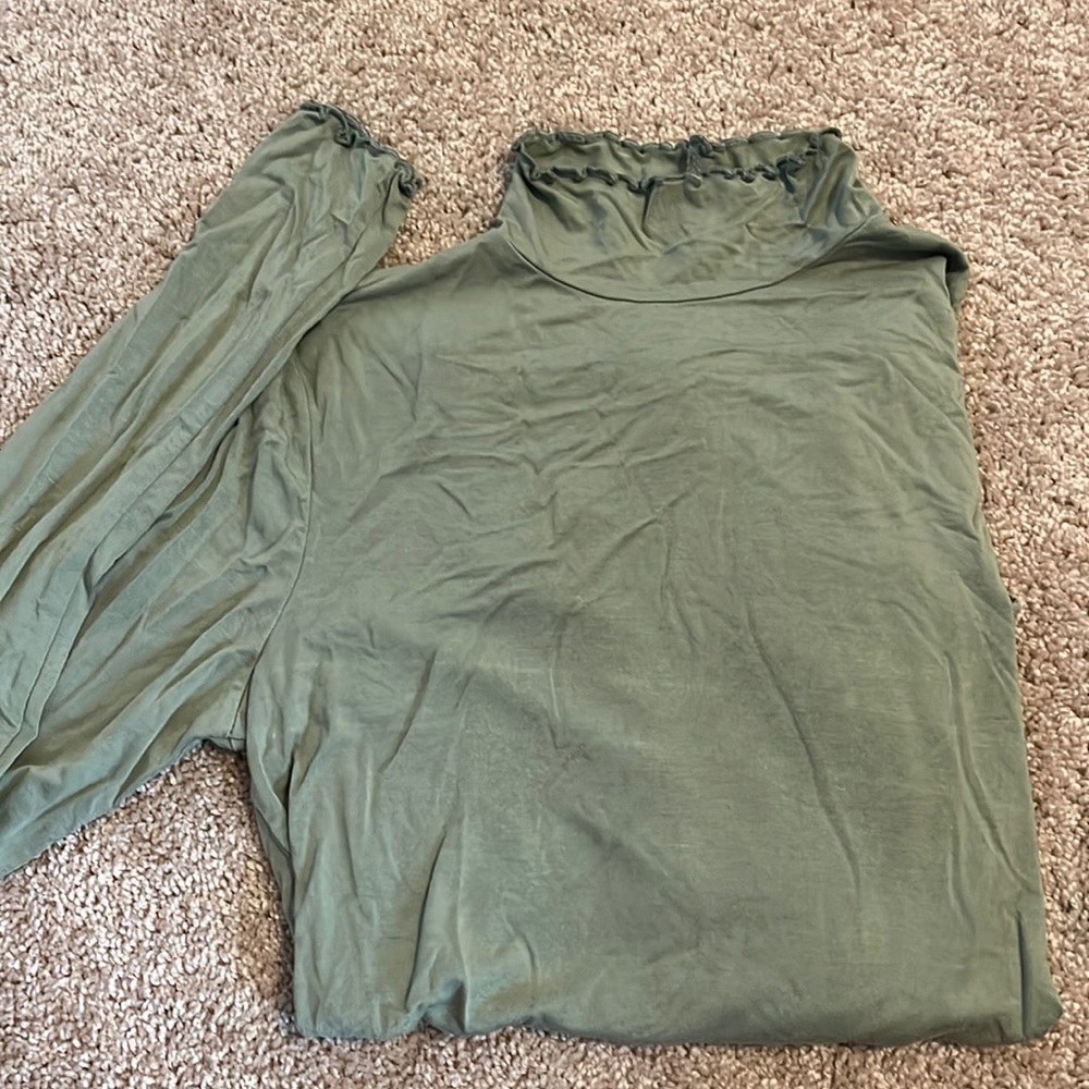 Lettuce edge turtleneck body suit